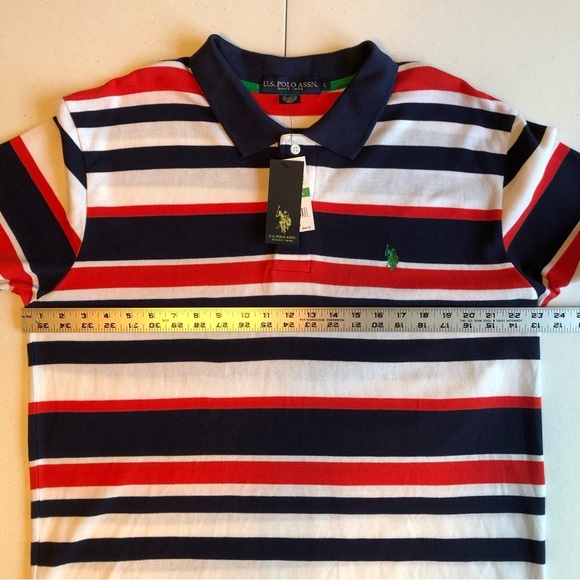 NWT Polo by Ralph Lauren Men’s Striped Shirt - Red, White & Blue Size L - Picture 3 of 6